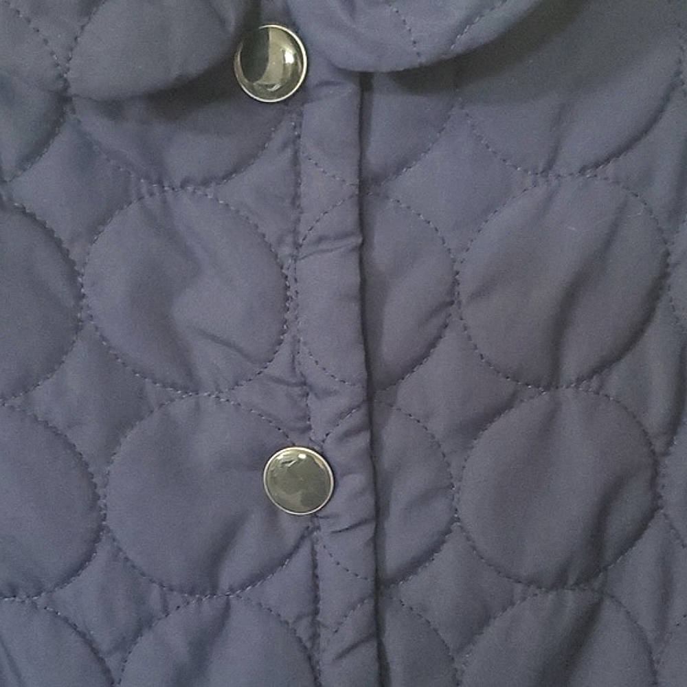 Gymboree Navy Quilted Snap Button Up Jacket Toddler Girls Size 2T - 3T - Picture 5 of 10